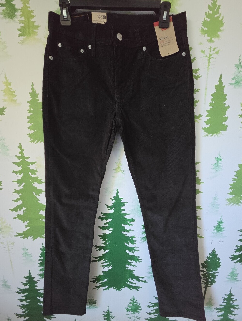 Levi's Black Corduroy 511 Slim 30x32 Pants
